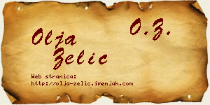 Olja Zelić vizit kartica